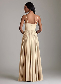 Azazie Akiko Bridesmaid Dresses Champagne A-Line Sweetheart Neckline Chiffon Dress image5