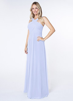 Azazie Kaleigh Abiti da Damigella Abito A-Line in Chiffon Plissettato Lavanda image3
