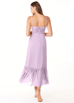 Azazie Justina Final Sale Rust A-Line Sweetheart Neckline Chiffon Dress image2