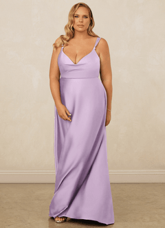 Christian Siriano Bridal for Azazie 1001 Robes de demoiselle d'honneur Robe Trapèze en Satin extensible Encolure en Forme de Cœur Frostiges Flieder image15