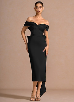 Andrea Black Midi Dress image3