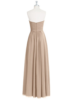 Azazie Yazmin Bridesmaid Dresses Taupe A-Line Sweetheart Neckline Chiffon Convertible Dress image9