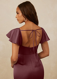 Christian Siriano Bridal for Azazie 1005 Brautjungfernkleider Etui Herzausschnitt Stretch-Satin Kleid Sangria image3