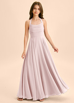 Azazie Kady Junior Blushing Pink A-Line Sweetheart Neckline Chiffon Dress image1