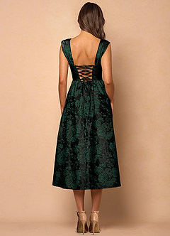 Kleid Runa Smaragdschwarz image2