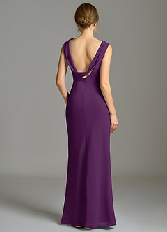 Azazie Kieryn Robes de demoiselle d'honneur Robe Sirène en Mousseline de soie Plissée Grain De Raisin image2