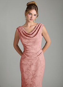 Azazie Kieryn Bridesmaid Dresses Rosette Mermaid Pleated Floral Burnout Dress image6