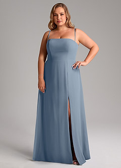 Azazie Wren Bridesmaid Dresses Twilight A-Line Side Slit Chiffon Convertible Dress image14