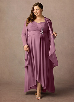 Azazie Anne Mother of the Bride Dresses Vintage Mauve Sheath Sweetheart Sequins Lace Dress image10