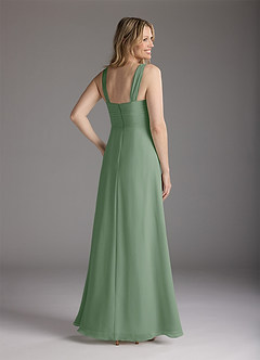 Azazie Weisz Mother of the Bride Dresses Matcha A-Line Square Neckline Pleated Chiffon Dress image5