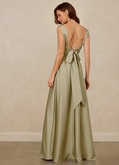 Christian Siriano Bridal for Azazie 1001 Bridesmaid Dresses Moss Green A-Line Sweetheart Neckline Stretch Satin Dress image5