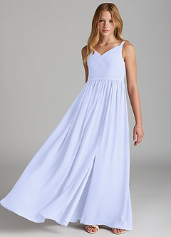 Azazie Chanel Junior Lavender A-Line Sweetheart Neckline Chiffon Dress image2