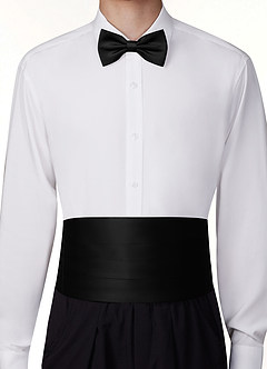 front Matte Satin Pre-Tied Bow Tie