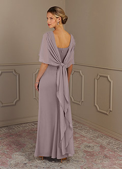 Azazie Dion Mother of the Bride Dresses Vintage Mauve Sheath Scoop Stretch Crepe Dress image5