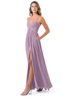 Azazie Alia Bridesmaid Dresses A-Line Pleated Chiffon Floor-Length Dress image4