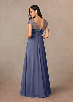 Azazie Star Mother of the Bride Dresses Stormy A-Line V-Neck sequins Chiffon Dress image4