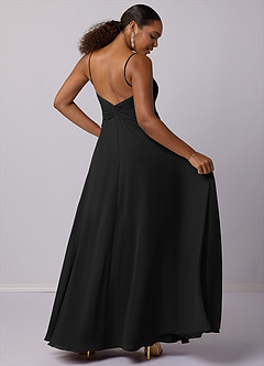 Barbie ♥ Azazie Bridesmaid Dresses Black A-Line Chiffon Dress image6
