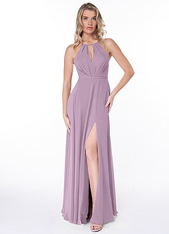 Azazie Evalleen Bridesmaid Dresses A-Line Pleated Chiffon Floor-Length Dress image4