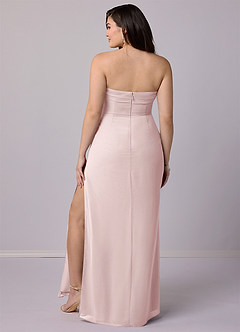 Barbie ♥ Azazie Bridesmaid Dresses Blushing Pink Sheath Strapless Chiffon Convertible Dress image9