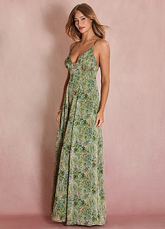 Tamra Green Floral Maxi Dress image4