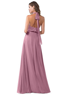 Azazie Landry Bridesmaid Dresses Vintage Mauve A-Line Pleated Mesh Dress image2