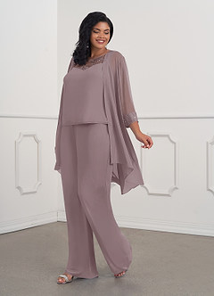 Azazie Maura Mother of the Bride Dresses Dusk Jumpsuit/Pantsuit Sequins Chiffon Dress image8
