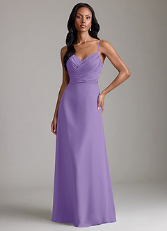 Azazie Kali Abiti da Damigella Abito A-Line in Chiffon Plissettato Tahiti image1