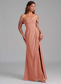 Azazie Johana Jurken voor bruidsmeisjes Converteerbaar Jurk van Chiffon met Zeemeermin Off the Shoulder Meer Gesneden image6