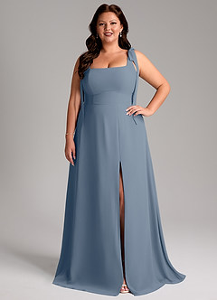 Azazie Debra Robes de demoiselle d'honneur Robe Trapèze Convertible en Mousseline de soie avec poches Violet Crépusculaire image8
