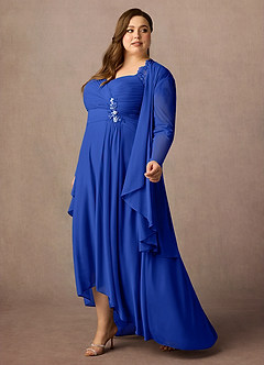 Azazie Anne Mother of the Bride Dresses Royal Blue Sheath Sweetheart Sequins Lace Dress image13