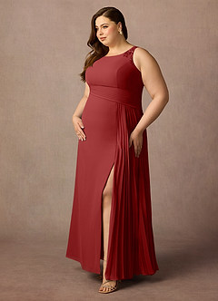 Azazie Galvan Mother of the Bride Dresses Rust A-Line Sequins Chiffon Dress image9
