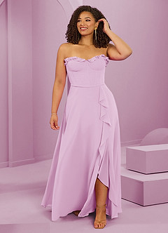 Barbie ♥ Azazie Bridesmaid Dresses Candy Pink A-Line Sweetheart Neckline Chiffon Dress image8