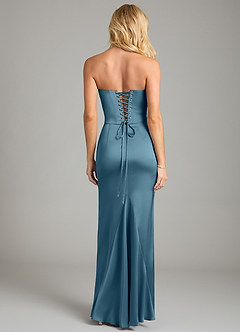 Azazie Sorrel Bridesmaid Dresses Bermuda Mermaid Strapless Stretch Satin Convertible Dress image2