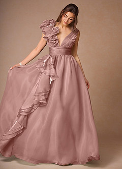 Vespera Pink Ruffles Gown image6
