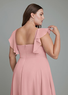 Azazie Leilani Bridesmaid Dresses Dusty Rose A-Line Pleated Chiffon Dress image12