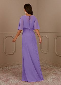 Azazie Oksana Mother of the Bride Dresses Tahiti A-Line V-Neck Pleated Chiffon Dress image3