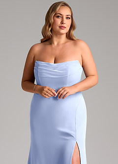 Azazie Saige Bridesmaid Dresses Ice A-Line Off the Shoulder Chiffon Convertible Dress image11