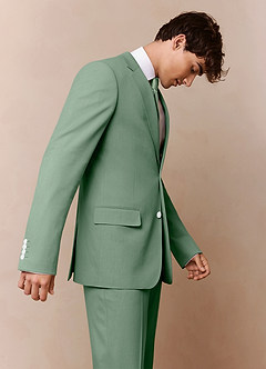 front James Matcha Structured Stretch Suit Jacket