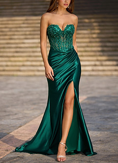 Enamel Vert Robe de bal sirène image3