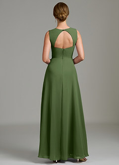 Azazie Gwendolyn Bridesmaid Dresses Olive A-Line Sweetheart Neckline Chiffon Dress image4