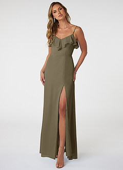 Azazie Natalia Final Sale Amethyst A-Line Chiffon Dress image1