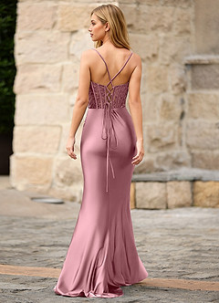 Flicker Dusty Pink Mermaid Prom Dress image2