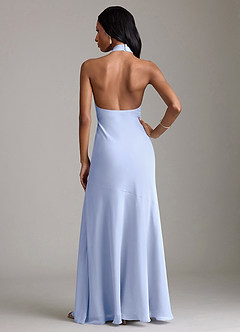 Azazie Lorena Bridesmaid Dresses Ice Mermaid Pleated Chiffon Dress image2