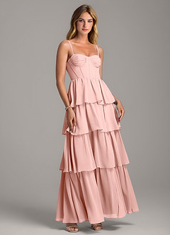 Azazie Alanna Bridesmaid Dresses Rosette A-Line Sweetheart Neckline Chiffon Dress image1