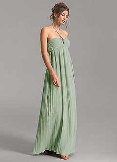 Azazie Addison Bridesmaid Dresses Dusty Sage Empire Sweetheart Neckline Chiffon Dress image5