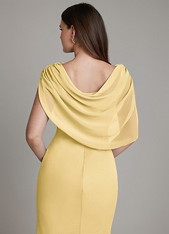 Azazie Hadley Bridesmaid Dresses Butter Mermaid Pleated Chiffon Dress image7