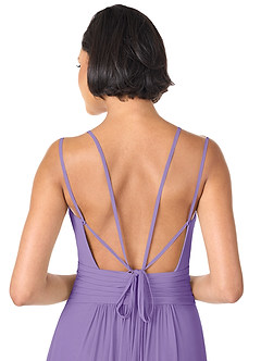 Azazie Farren Bridesmaid Dresses Tahiti A-Line Pleated Chiffon Convertible Dress image8