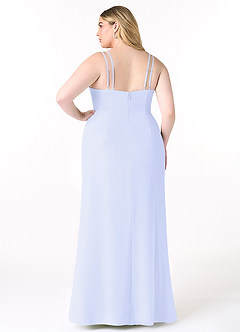 Azazie Leo Abiti da Damigella Abito Sirena in Chiffon con Scollo a V a Pieghe Lavanda image8