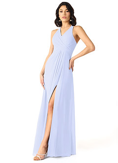 Azazie Danica Bridesmaid Dresses Lavender A-Line Pleated Chiffon Dress image3