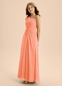 Azazie Brooke Junior Klä av A-Line i Chiffong Sidoslits image6